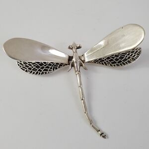 Sterling Silver 925 Mosquito Hawk Brooch Wear
